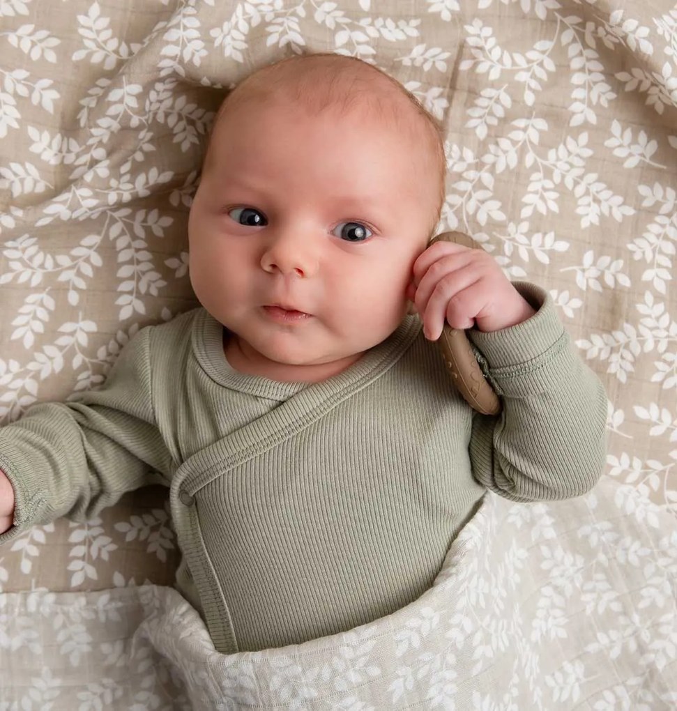 A Little Lovely Company - massaggiagengive in silicone - crema di cioccolato, 2 pezzi