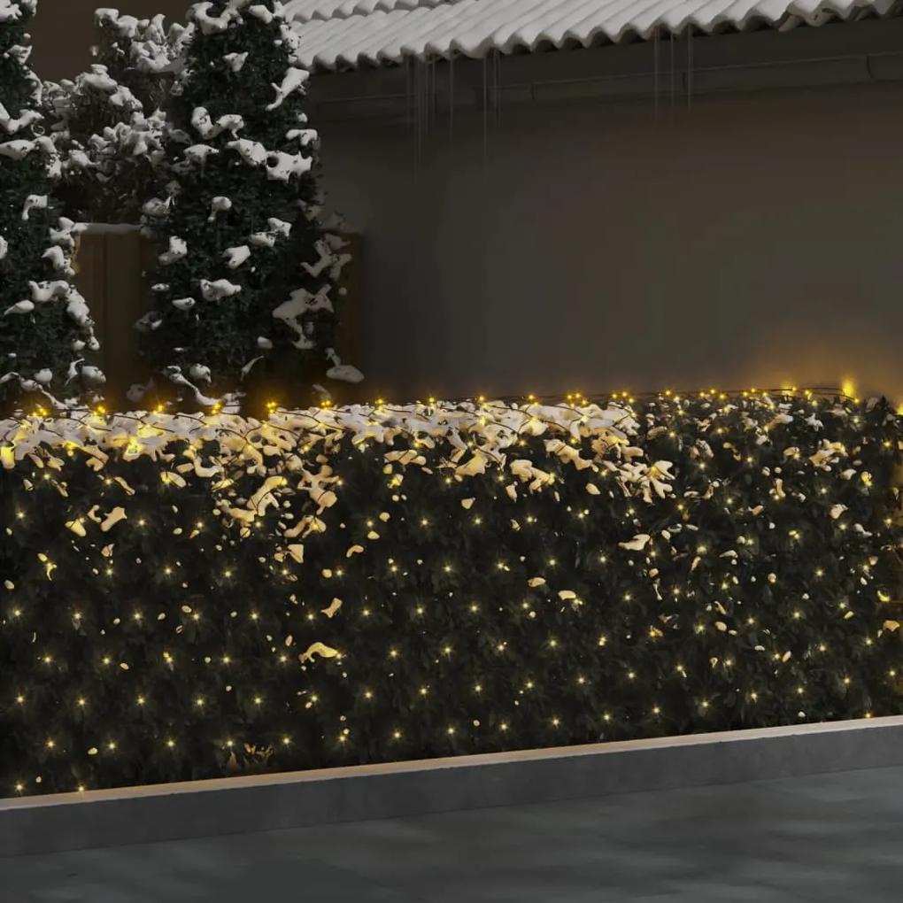 Luci di Natale Rete Bianco Caldo 3x2m 204 LED Interni Esterni