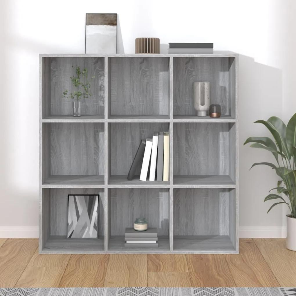 Libreria grigio sonoma 98x30x98 cm