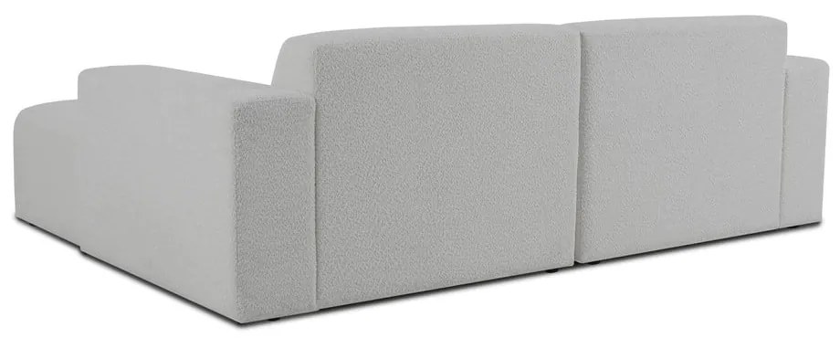 Divano angolare bianco in tessuto bouclé (angolo destro) Roxy - Scandic