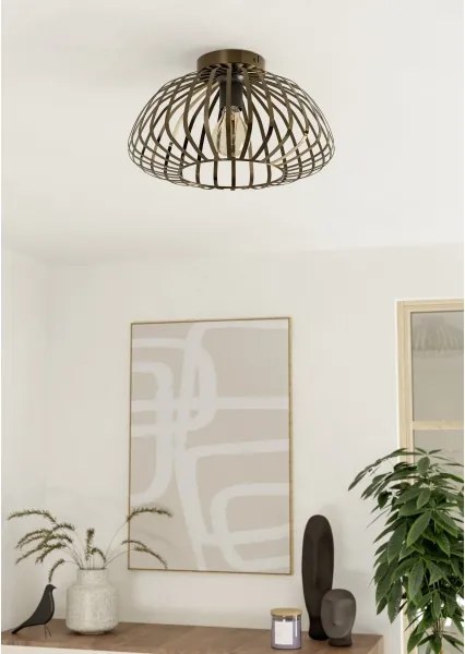 Eglo 901096 - Plafoniera ESPINAL 1xE27/40W/230V Ø 38,5 cm bronzo