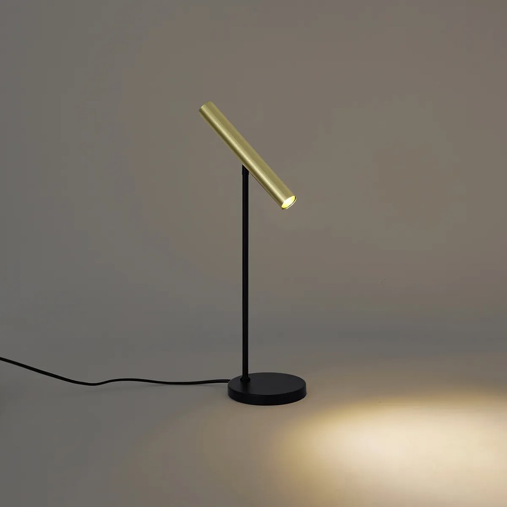 Lampada da tavolo moderna oro con LED e dimmer touch - Neva