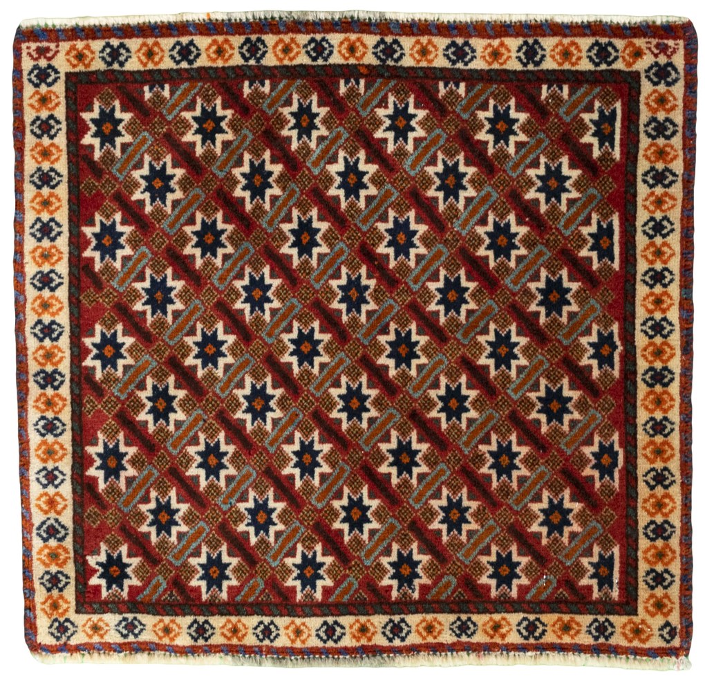 Shiraz Tappeto persiano 60x60 Rosso (Iran) Annodato A Mano