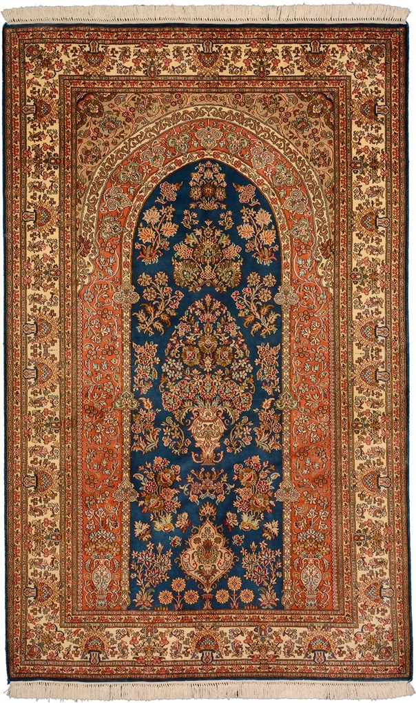 Cashmere Silk Tappeto 160x100 Marrone (Indian) Annodato A Mano