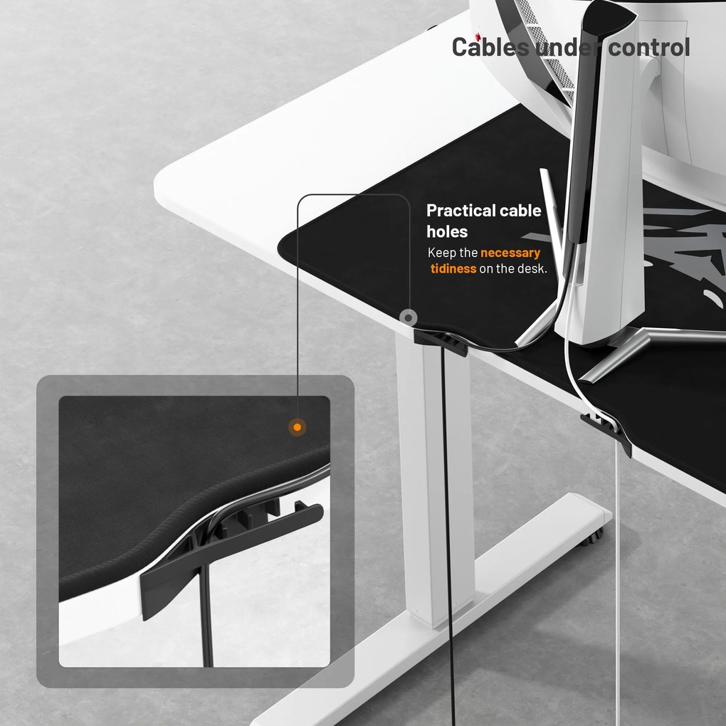 Scrivania Diablo X-Tensio 1100 1100 regolabile in altezza bianco