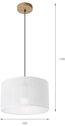 Lampadario a cavo ANTONIO 1xE27/60W/230V rovere