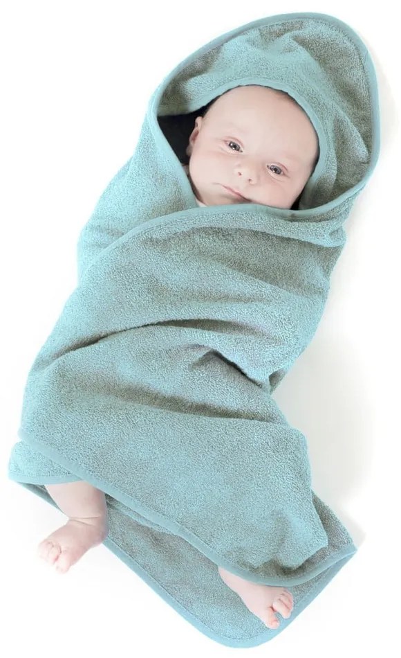 Asciugamano per neonati in cotone rosa scuro con cappuccio 75x75 cm - Tiseco Home Studio