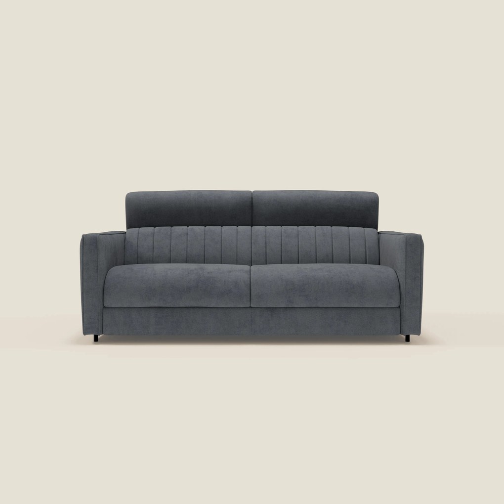 Nivon Divano letto moderno materasso H16 cm con poggiatesta in tessuto impermeabile T25 antracite