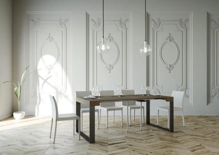 Consolle Estensibile Elettra Premium Antracite con Struttura Robusta e Elegante, 90x40/300 cm Elettra Premium / Noce