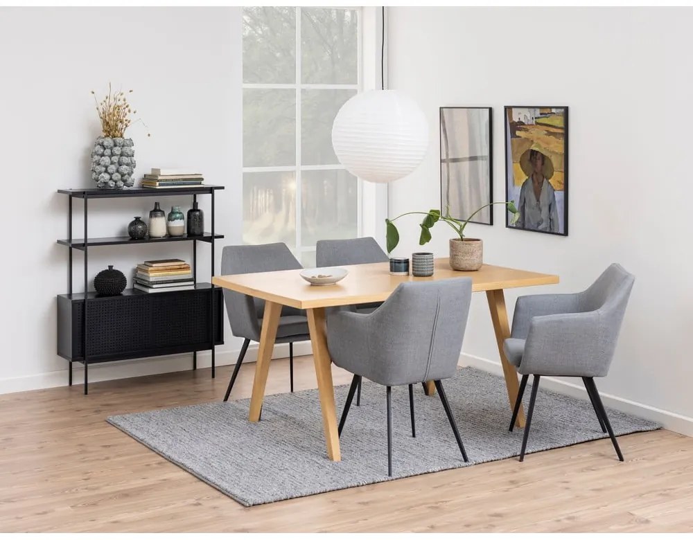 Libreria nera effetto frassino 94x114 cm Angus - Actona