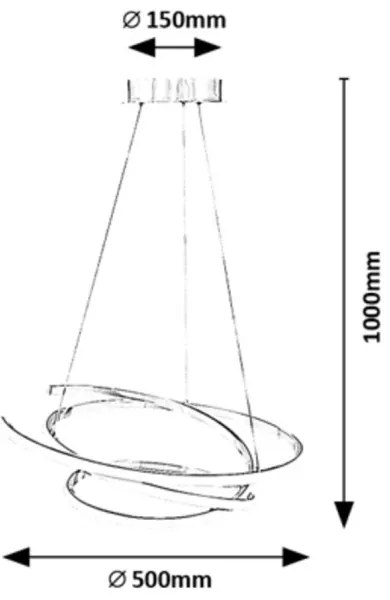 Rabalux 72020 - Lampadario LED ESILDA su cavo LED/42W/230V 4000K