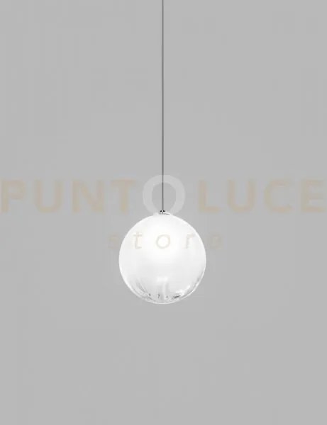 Puppet sospensione g bianco sfumato cromo lucido 1 luce attacco g9