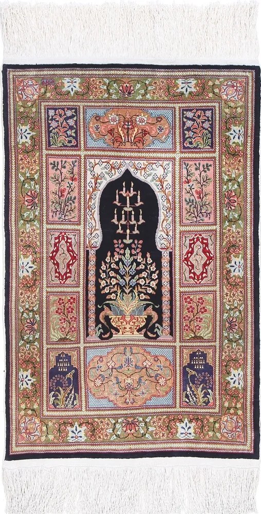 Hereke Tappeto orientale 70 x 50 (Tacchino) Annodato A Mano