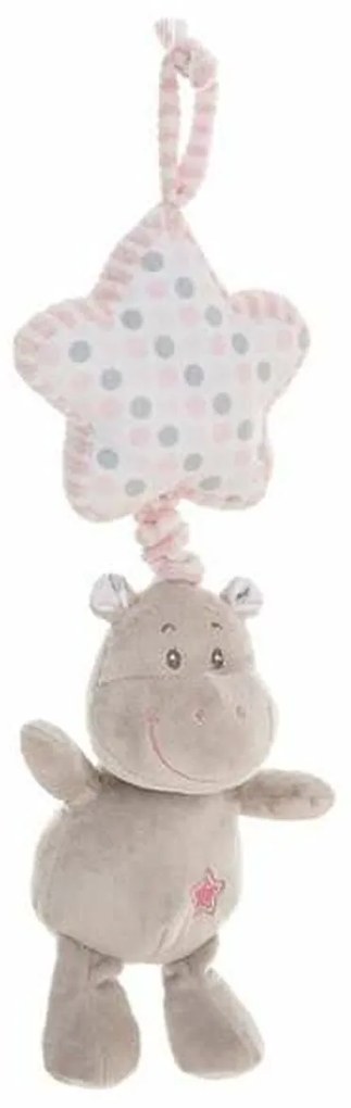 Peluche con Sonagli Ippopotamo 35 cm Rosa