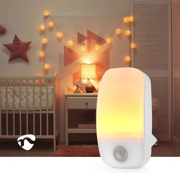 Nedis LNLW10WT - LED Luce di orientamento con sensore LED/0,55W/230V