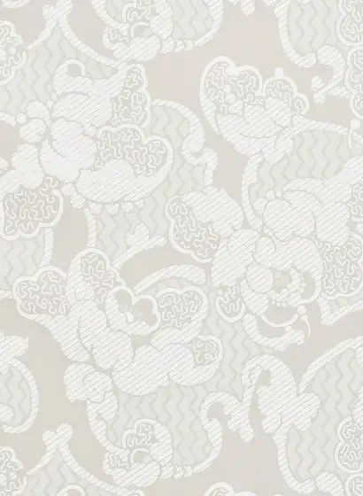 Florale Tapete Deauville von Isidore Leroy - Gris falaise