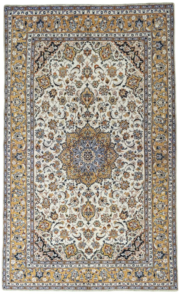 Kashan Tappeto persiano 200x320 Beige (Iran) Annodato A Mano