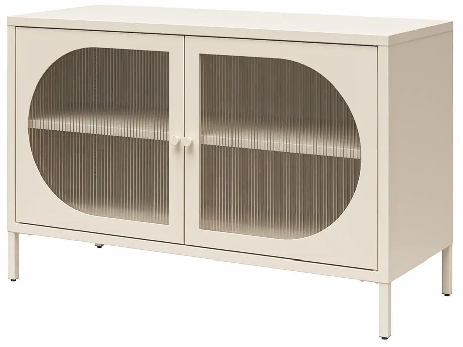 Vetrina in metallo crema 100x64x40 cm Luna - Støraa