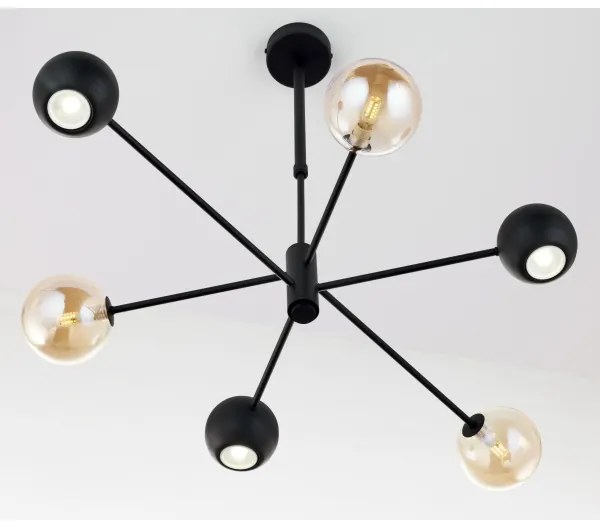 Jupiter 1993 - Lampadario a sospensione con supporto rigido MOKA 3xGU10/10W/230V + 3xG9/10W/230V nero/beige