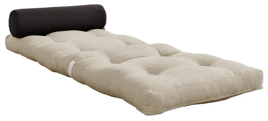Materasso futon grigio-beige 70x200 cm Wrap Linen Beige/Dark Grey - Karup Design