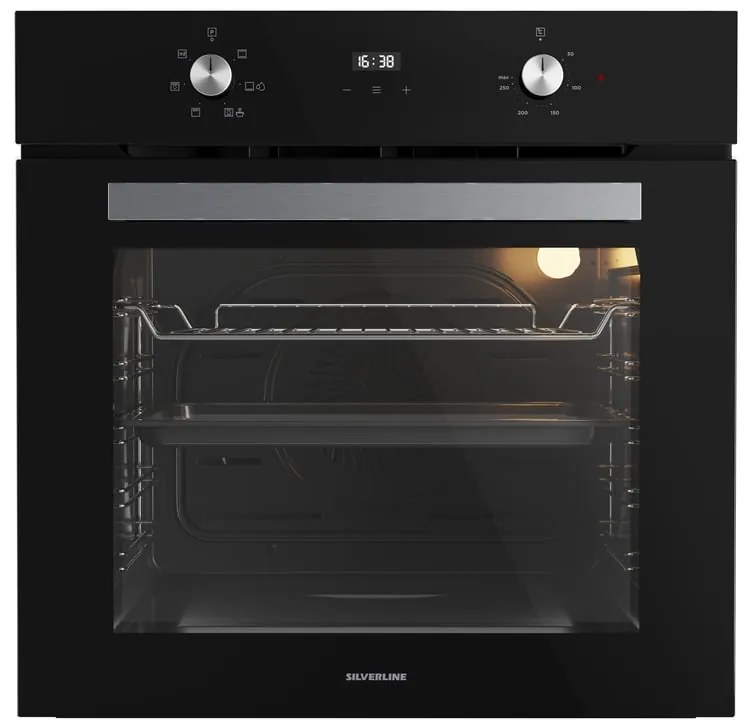 Forno da incasso elettrico multifunzione ventilato SILVERLINE BO6502 nero
