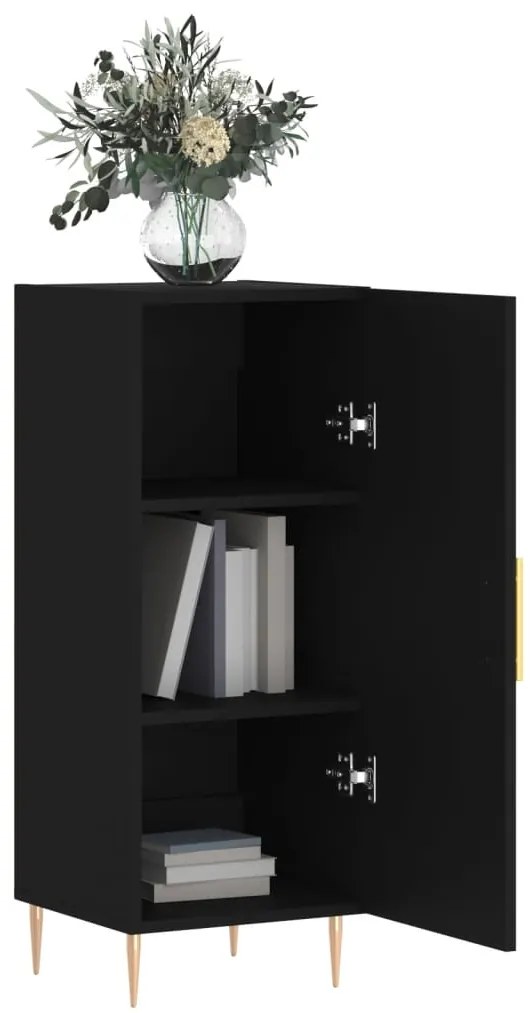 Credenza nero 34,5x34x90 cm in legno multistrato