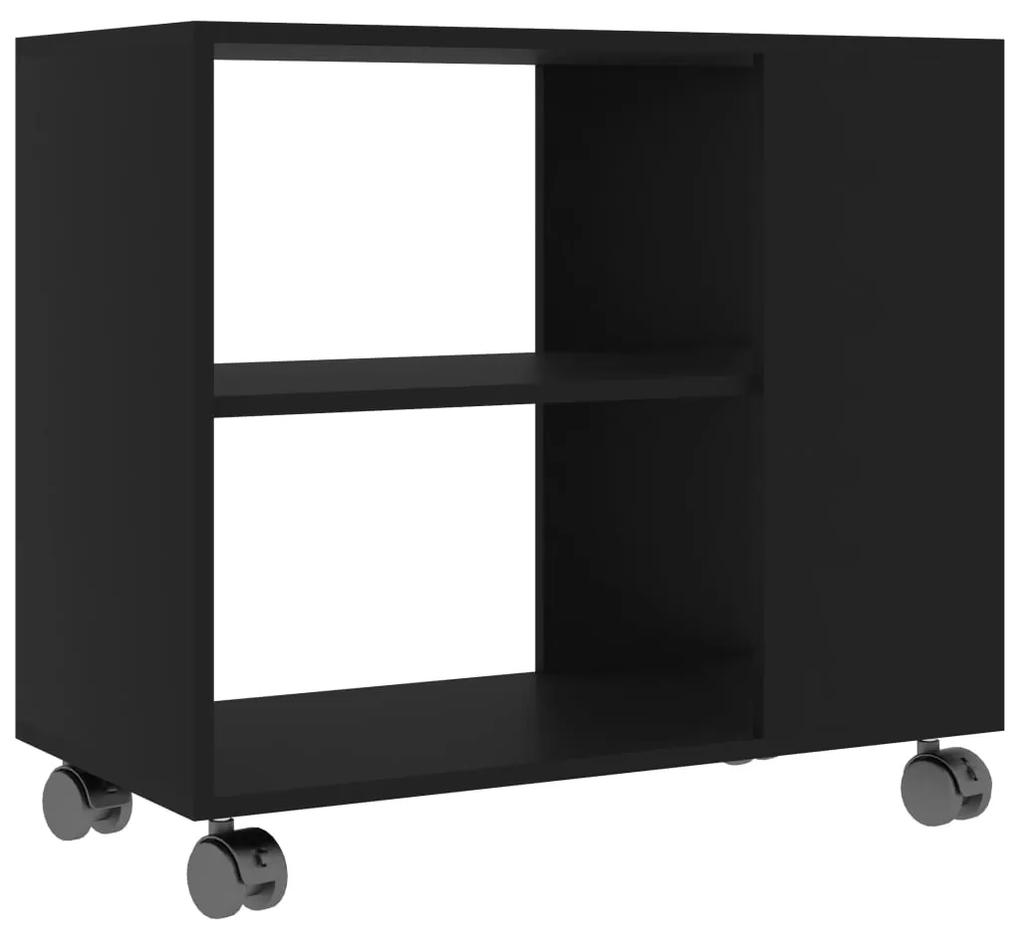 Tavolino da salotto nero 70x35x55 cm in legno multistrato