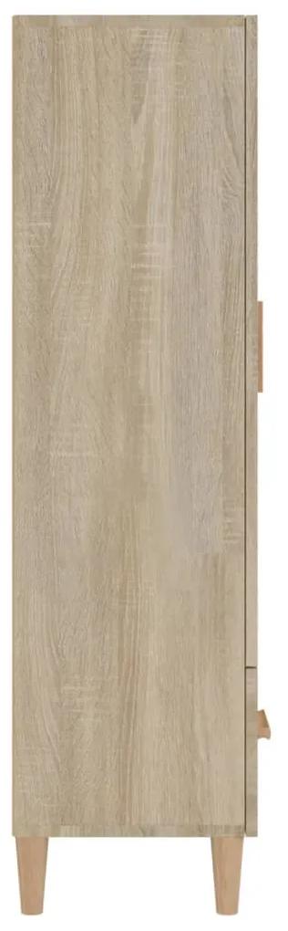 Credenza rovere sonoma 70x31x115 cm in legno multistrato