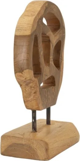 Scultura Lubang In Teak Riciclato Cm 18X10X27 (Pezzi Unici - Non Rip. In Serie)