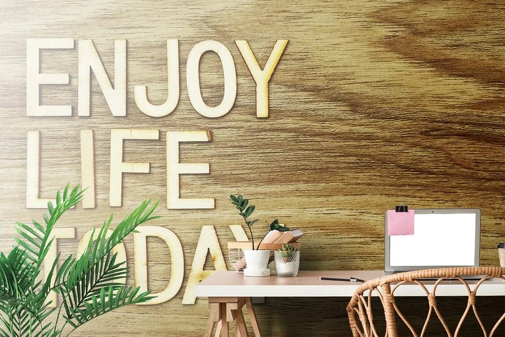 Carta da parati – Citazione - Enjoy life today