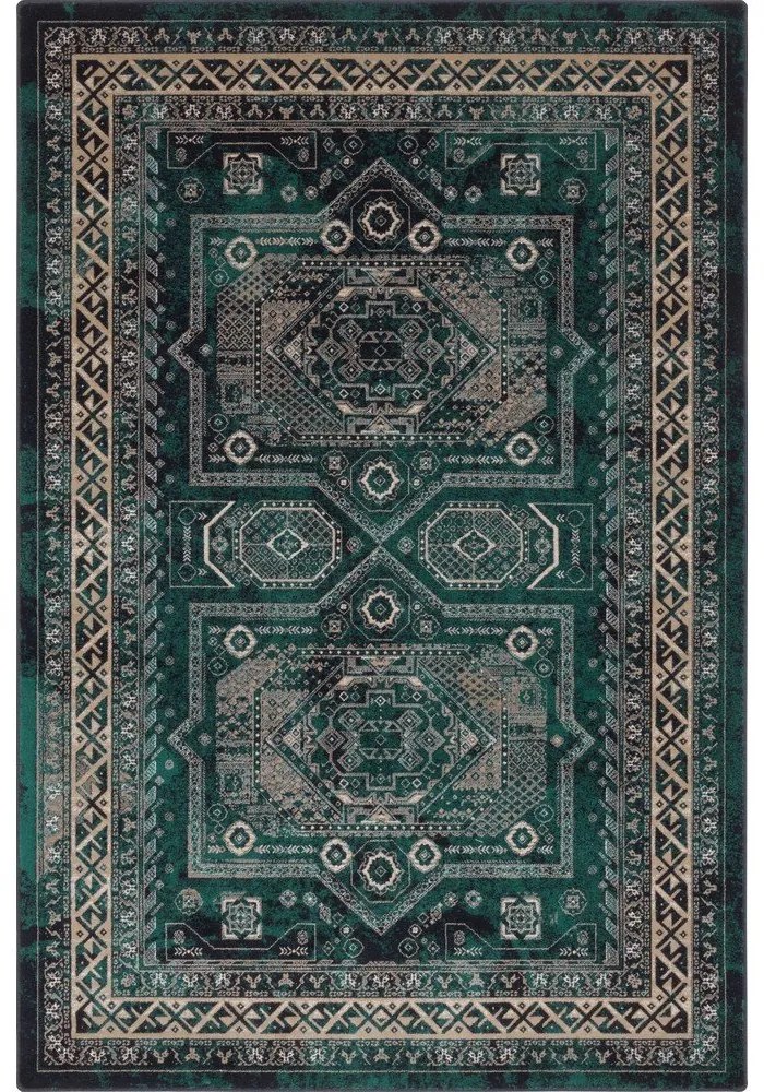 Tappeto in lana color petrolio 133x180 cm Mia - Agnella