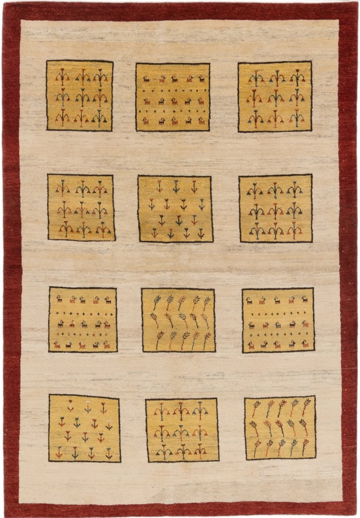 Gabbeh Tappeto 200 x 290 Beige (Iran) Annodato A Mano