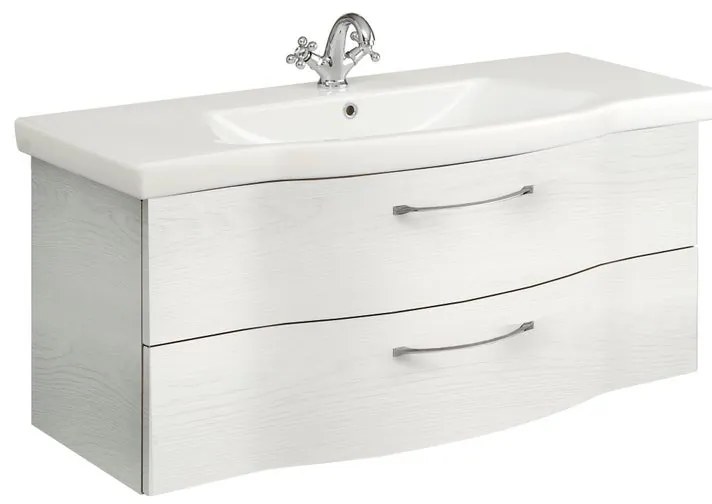Mobile da bagno sospeso sotto lavabo L 115 x H 49 x P 48 cm rovere chiaro, 2 cassetti PELIPAL Solitaire