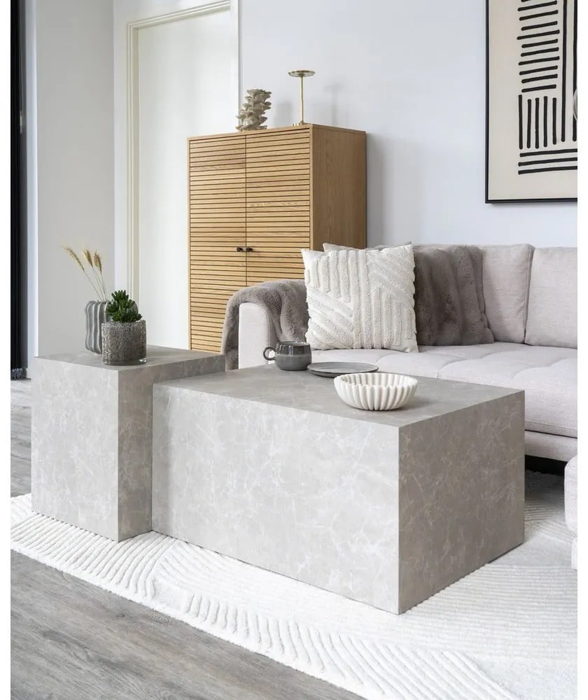 Tavolino in marmo 60x80 cm Prague - House Nordic