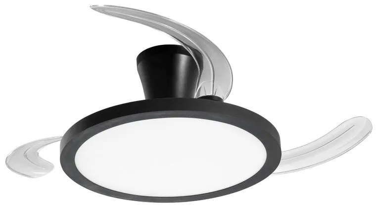 Ventilatore da soffitto LED-CONDOR-NER nero , D. 49 cm INTEC