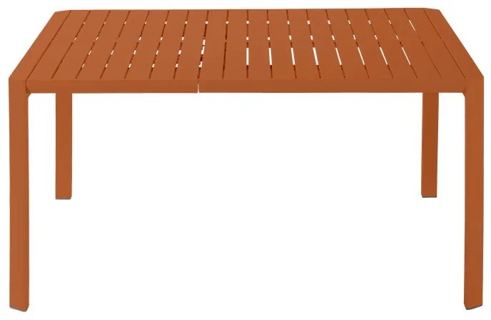 Tavolo da giardino allungabile Idaho NATERIAL in alluminio arancione per 8 persone 97/149x149cm