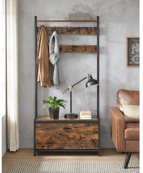 Appendiabiti a piantana NAVOR marrone/nero