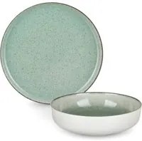 Servizio 24 piatti stoneware verde Nordic Brillo