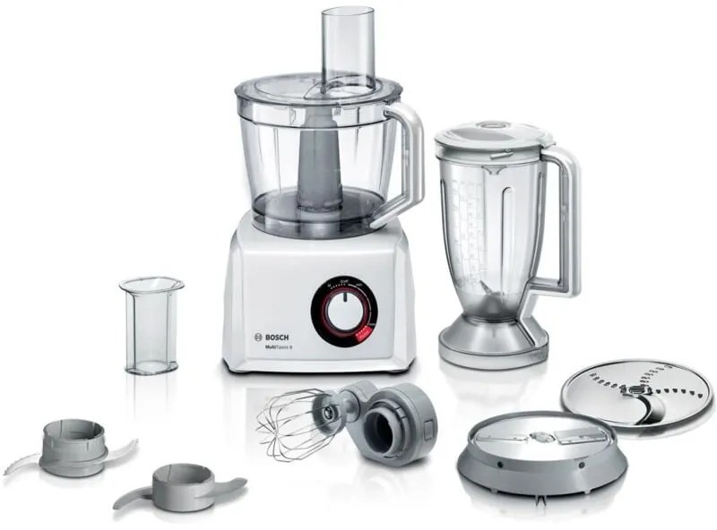 Bosch Robot da Cucina Compatto MC812W501, Oltre 45 Funzioni, 1000 W, Velocità Regolabile, Ciotola XXL da 3.9L, Frullatore da 1.5 L Incluso, Tanti
