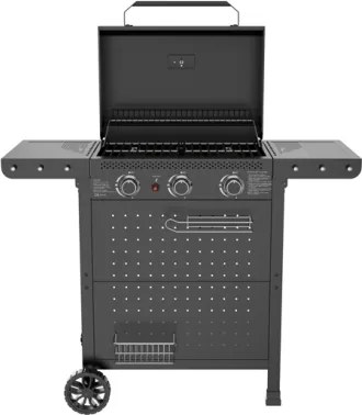 Barbecue A Gas 3 Fuochi Ripiani Pieghevoli Hot 3 C-Line
