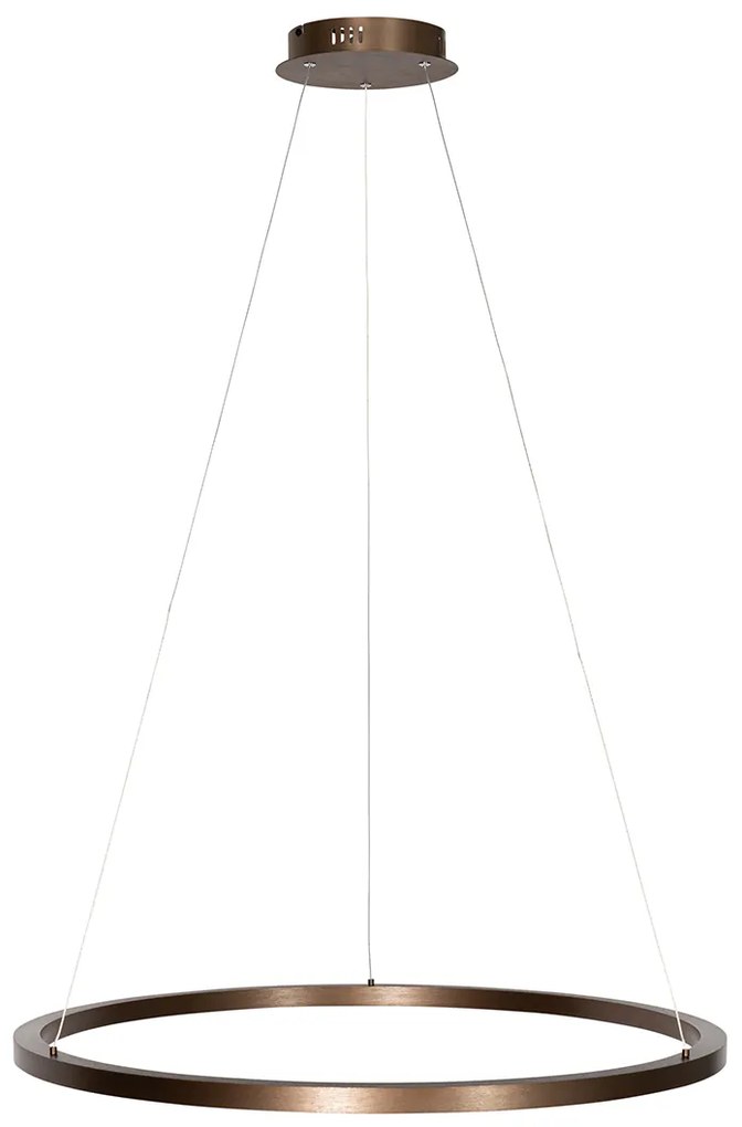 Lampada a sospensione bronzo 80 cm con LED dimmerabile a 3 livelli - Girello