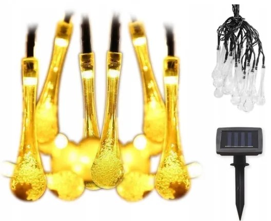 Catena luminosa solare a LED con sensore crepuscolare 20 LED / 0,72 W / 1,2 V 600 mAh 4,7 m IP44