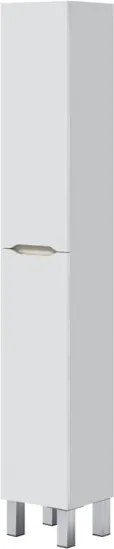 Colonna Da Bagno 2 Ante 30x25x182 Cm Con Piedini Lea Bianco Lucido