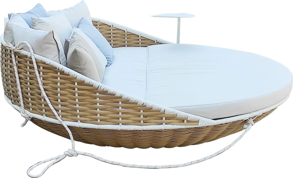 MARISMA - divano letto outdoor con struttura in alluminio verniciato taupe