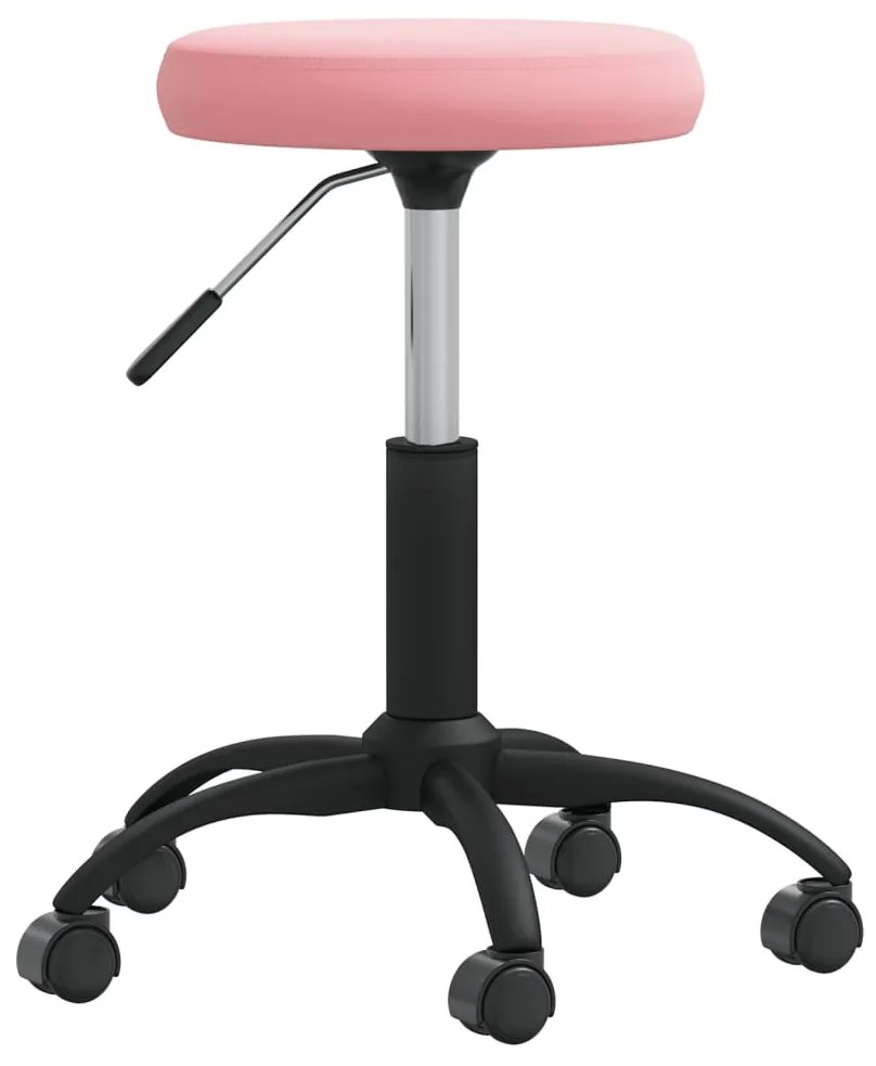 Sgabello Da Massaggio İn Velluto Rosa /