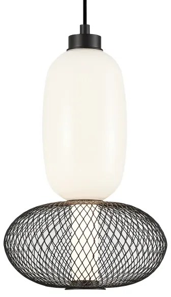 Lampadario LED a sospensione con filo ARAME LED/15W/230V diametro 22 cm nero