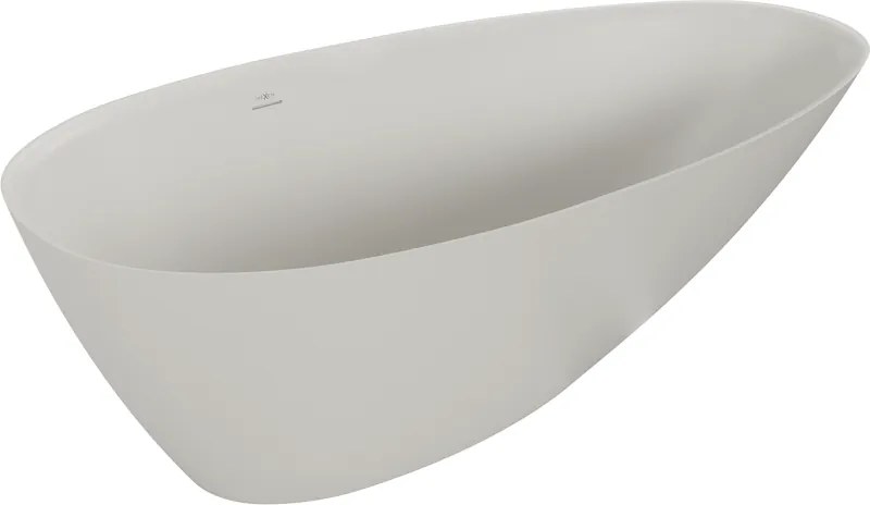 Mexen Milano vasca da bagno freestanding in conglomerato 150 x 82 cm, cemento opaco - 57301508561