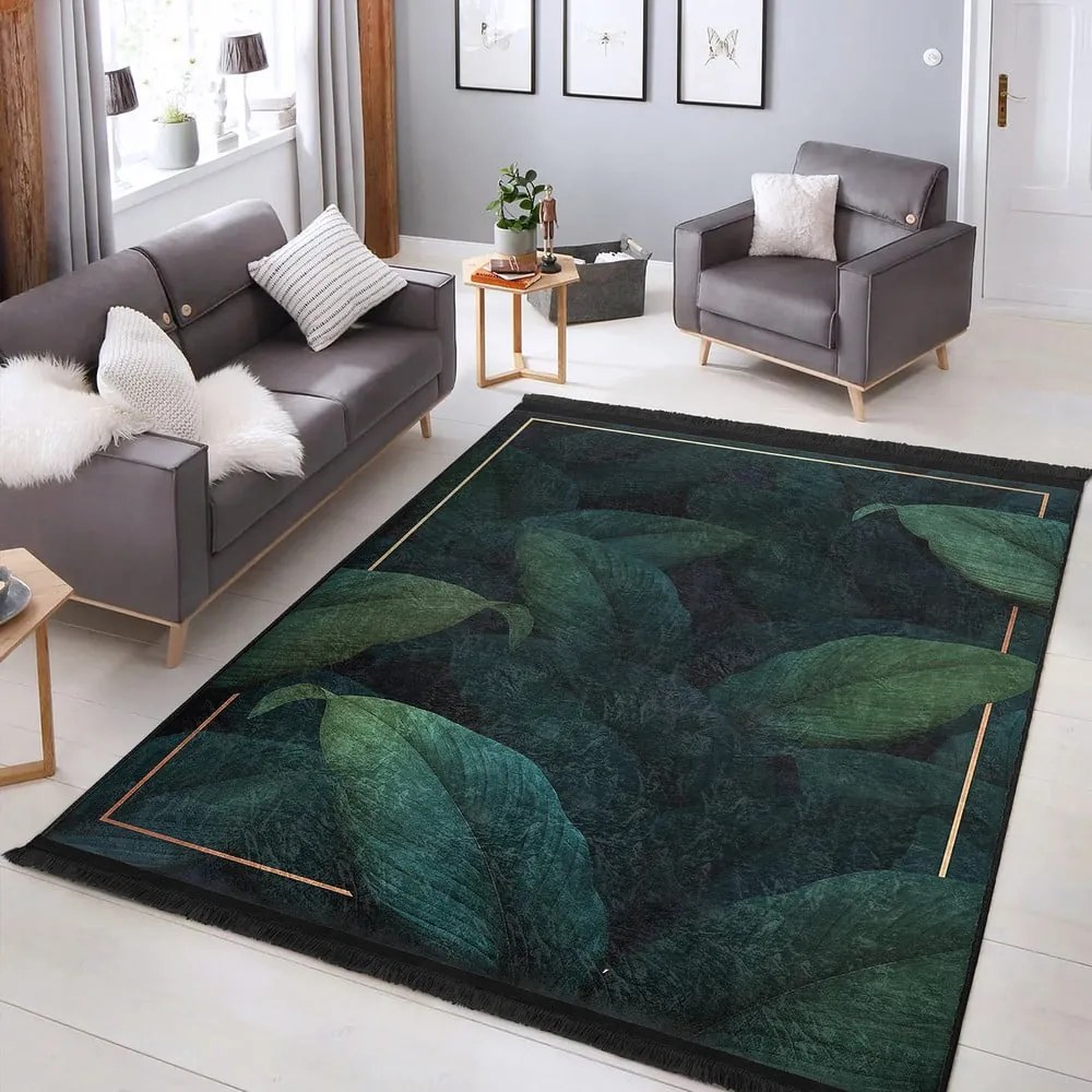 Passatoia color petrolio lavabile 80x200 cm Unique – Mila Home