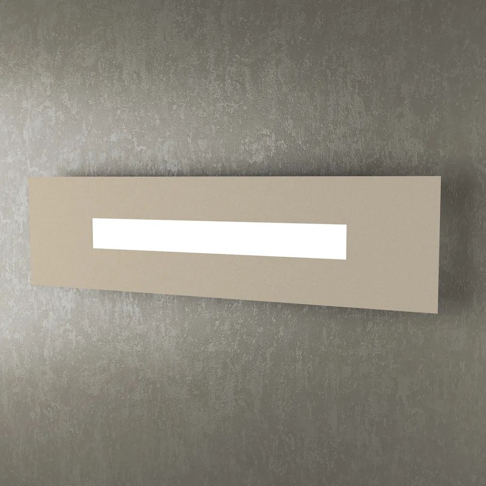 Applique Moderna Rettangolare Wally Metallo Sabbia 1 Luce 2G11 56Cm