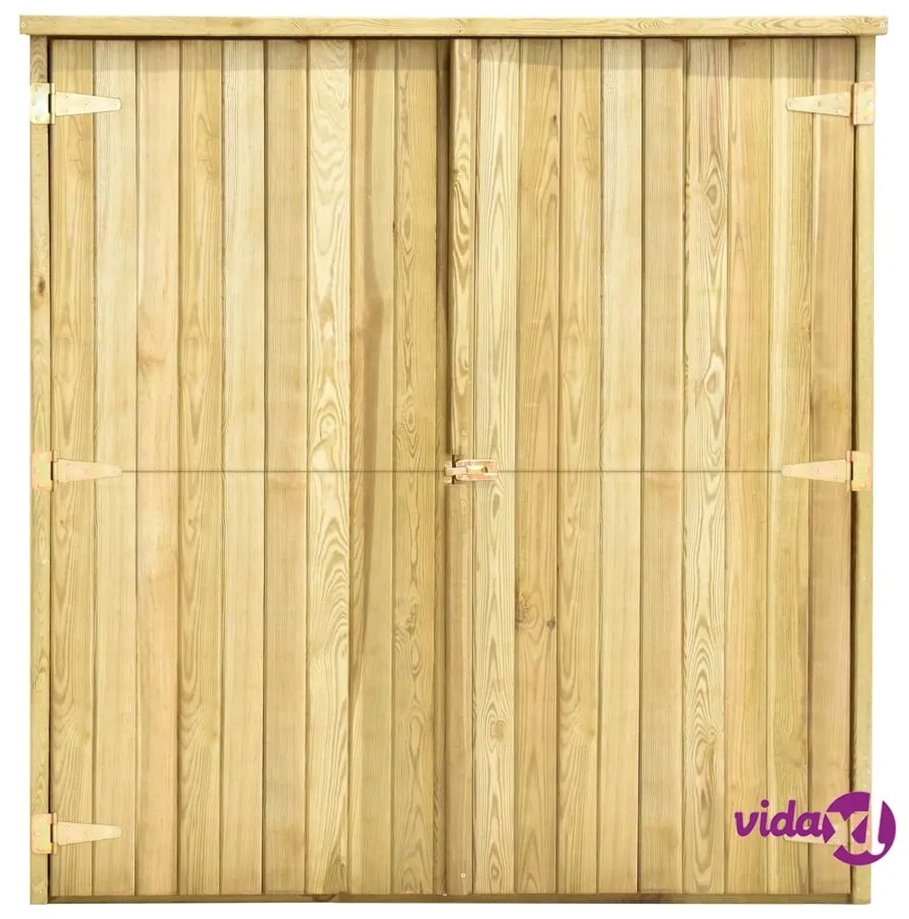 vidaXL Rimessa Attrezzi da Giardino 163x50x171 cm in Pino Impregnato